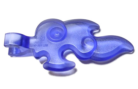 Wave / Flame with Clip in Trans-Purple