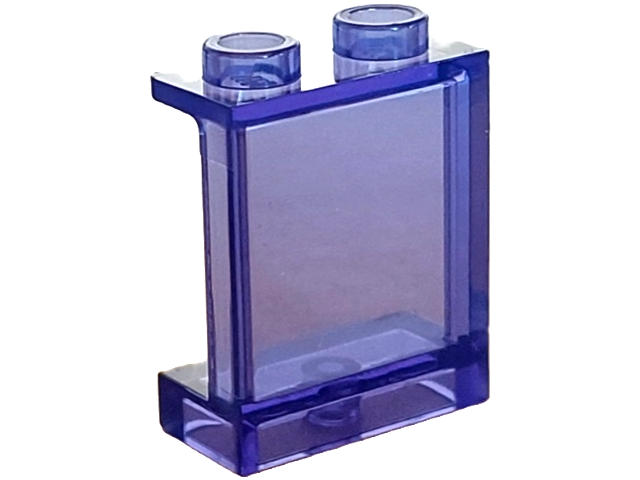 Panel 1 x 2 x 2 [Side Supports / Hollow Studs] in Trans-Purple