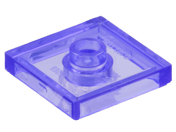 Plate Special 2 x 2 with Groove and Center Stud (Jumper) in Trans-Purple
