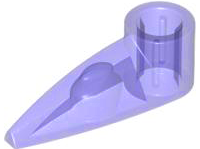 Technic Tooth 1 x 3 with Axle Hole [Hollow Underside] in Trans-Purple