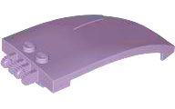 Windscreen 8 x 4 x 2 Curved Taper with Locking Dual 2 Fingers in Sand Purple