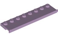 Plate Special 2 x 8 with Door Rail in Sand Purple