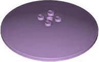Dish 8 x 8 Inverted [Radar], Solid Studs, Rounded Anti-stud Underside in Sand Purple