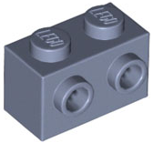 Brick Special 1 x 2 with 2 Studs on 1 Side in Sand Blue