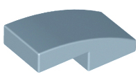 Brick Curved 2 x 1 No Studs [1/2 Bow] in Sand Blue