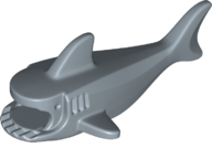 Animal Body Part, Shark Body with Three Gill Slits in Sand Blue