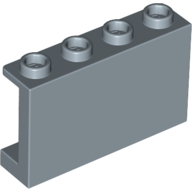 Panel 1 x 4 x 2 with Side Supports - Hollow Studs in Sand Blue