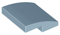 Brick Curved 2 x 2 x 2/3 in Sand Blue