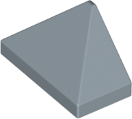 Brick Sloped 45° 2 x 1 Triple with Inside Stud Holder in Sand Blue