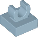 Tile Special 1 x 1 with Clip with Rounded Edges in Sand Blue
