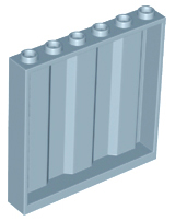 Panel 1 x 6 x 5 [Vertical Corrugated] in Sand Blue