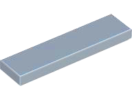 Tile 1 x 4 with Groove in Sand Blue