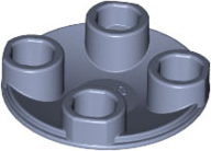 Plate Round 2 x 2 with Rounded Bottom [Boat Stud] in Sand Blue