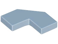 Tile Special 2 x 2 Corner with Cut Corner - Facet in Sand Blue