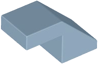 Brick Sloped 45° 2 x 1 with 2/3 Inverted Cutout and no stud in Sand Blue