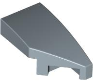 Brick Wedged, Curved 2 x 1 with Stud Notch Right in Sand Blue