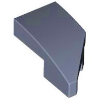 Brick Wedged, Curved 2 x 1 with Stud Notch Left in Sand Blue