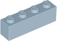 Brick 1 x 4 in Sand Blue