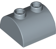 Brick Curved 2 x 2, Two Top Studs in Sand Blue