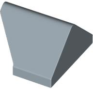 Brick Sloped 45° 2 x 1 Double / Inverted with Hollow Bottom in Sand Blue
