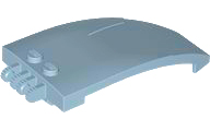 Windscreen 8 x 4 x 2 Curved Taper with Locking Dual 2 Fingers in Sand Blue