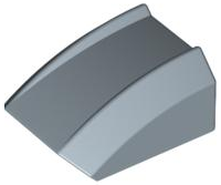 Brick Curved 2 x 2 with Lip, No Studs in Sand Blue