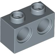 Technic Brick 1 x 2 [2 Pin Holes] in Sand Blue