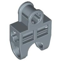 Technic Axle Connector 2 x 3 with Ball Socket, Open Sides in Sand Blue