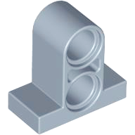 Technic Pin Connector Plate 1 x 2 x 1 2/3 [Two Holes On Top] in Sand Blue