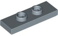 Plate Special 1 x 3 with 2 Studs with Groove and Inside Stud Holder (Jumper) in Sand Blue
