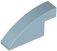 Brick Curved 1 x 4 x 1 2/3 No Studs in Sand Blue