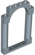 Panel 1 x 6 x 7 with 2 Columns and Arch in Sand Blue