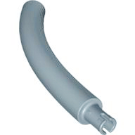 Animal Body Part / Plant, Tail / Neck / Branch / Trunk, Middle Section with Pin, Round Pin Hole in Sand Blue