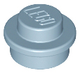 Plate Round 1 x 1 with Solid Stud in Sand Blue