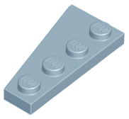 Wedge Plate 4 x 2 Right in Sand Blue