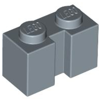 Brick Special 1 x 2 with Groove in Sand Blue