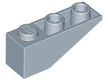 Brick Sloped Inverted 33° 3 x 1 with Internal Stopper and No Front Stud Connection in Sand Blue