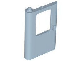 Door 1 x 4 x 5 Train Left - Thick Support Bottom in Sand Blue