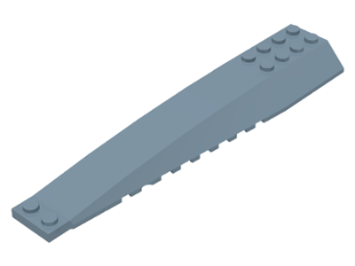 Brick Wedged, Curved 16 x 4 Triple with Inner Ridges in Sand Blue