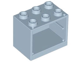 Cupboard 2 x 3 x 2 with Hollow Studs in Sand Blue