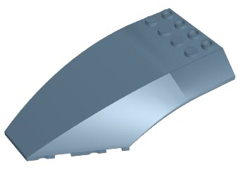 Windscreen 10 x 6 x 2 Curved in Sand Blue