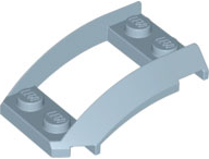 Wheel Arch, Curved Wedge 4 x 3 with 2 x 2 Opening and 4 Studs in Sand Blue