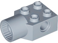 Technic Brick Special 2 x 2 with Pin Hole, Rotation Joint Socket in Sand Blue