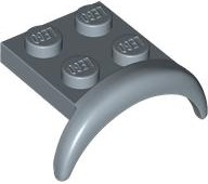 Wheel Arch, Mudguard 2 x 3 x 1 1/3 with 2 x 2 Plate in Sand Blue