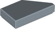 Tile 1 x 2 with Stud Notch Left in Sand Blue