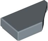 Tile 1 x 2 with Stud Notch Right in Sand Blue