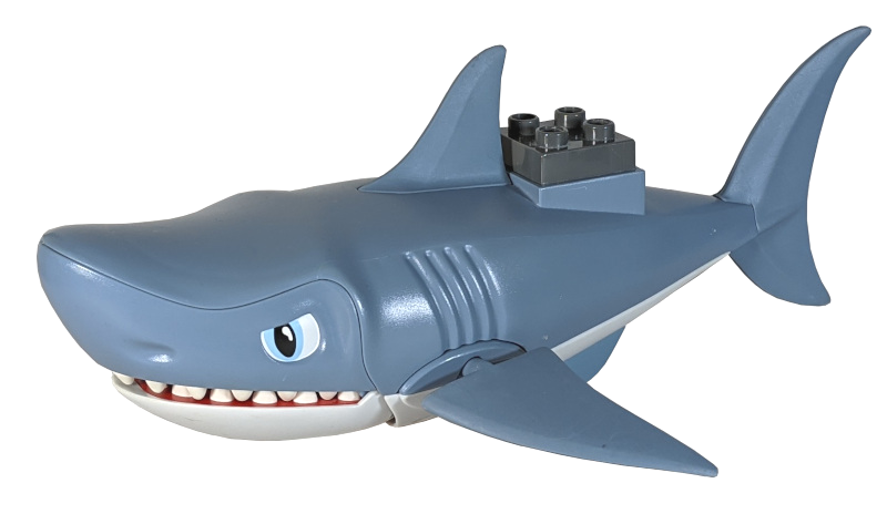 Duplo Animal Shark with Opening Jaw [Complete Assembly] in Sand Blue