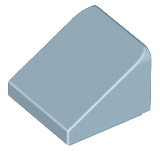 Brick Sloped 30° 1 x 1 x 2/3 (Cheese Slope) in Sand Blue