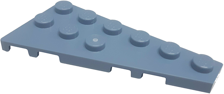 Wedge Plate 6 x 3 Right in Sand Blue