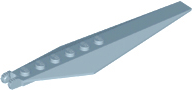 Hinge Plate 1 x 12 Locking with Angled Side Extensions and Tapered Ends, 7 Teeth in Sand Blue